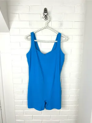 All In Motion Blue Ribbed Active Athletic Romper Size L thumbnail 2