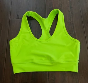 Neon Green Racerback Sports Bra thumbnail 1