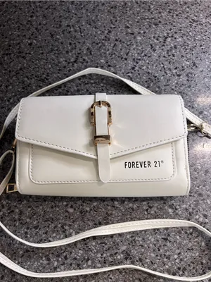 Forever 21 White Crossbody Bag with Gold Buckle thumbnail 2