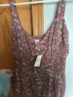 Aeropostale NWT Floral Jumpsuit Smocked Boho Cottagecore Wide Leg Flowy thumbnail 2