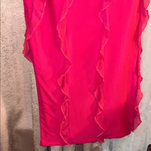 NWT Oh Polly Size 12 Elegant Red Ruffle Dress thumbnail 3