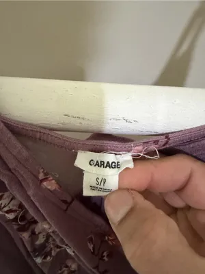 Garage Mauve Floral Spaghetti-Strap Romper thumbnail 5