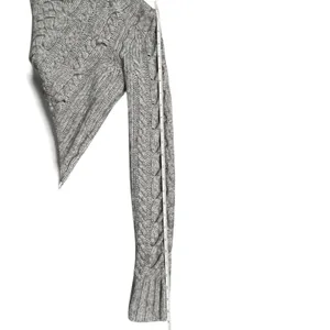 Abercrombie Sweater Wool Angora Cable Knit Turtleneck Y2K Preppy Gray Medium thumbnail 11