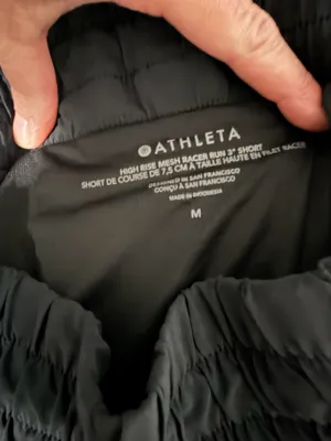 Athleta High Rise Mesh Racer Run Shorts 3” Black Athletic Performance Medium thumbnail 7