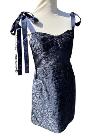 House of Harlow 1960 Velvet Floral Mini Dress Large thumbnail 1