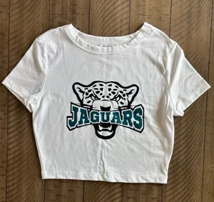 wild fable White Jaguars Graphic Crop Top thumbnail 1