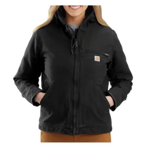 Carhartt Women's Washed Duck Sherpa Lined Jacket Black Size XL NWT $140 MSRP thumbnail 1