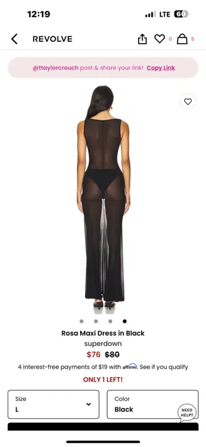 Superdown Rosa Maxi Dress in Black thumbnail 2