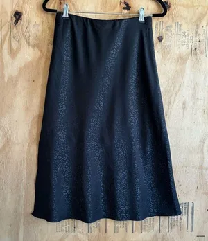 Socialite Black Leopard Print Knee Length Skirt Sz M thumbnail 2