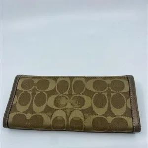 Coach Slim Envelope Brown Signature C Canvas Wallet thumbnail 2