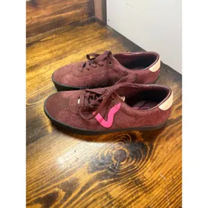 Vans Burgundy And‎ Pink Sneakers Size 7 thumbnail 2