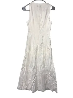 Bardot x REVOLVE Cordelia Linen Midi Dress in Orchid White 2 New Womens thumbnail 6