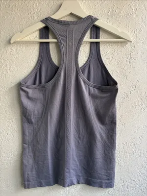 Lululemon Swiftly Seamless Racerback Tank Top - Lavender Gray thumbnail 2