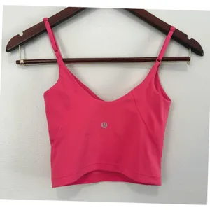 Lululemon Women's Align Cropped‎ Cami Tank Top A/B Cup In Glaze Pink Size 0 thumbnail 4