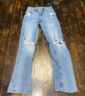 American Eagle 000 normcore curvy straight mom jeans thumbnail 1