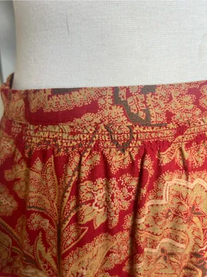 Vintage Y2K Laura Ashley Red Paisley Floral Maxi Skirt Womens Size 8 Bohemian thumbnail 6