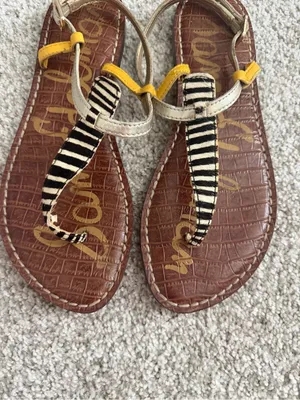 Sam Edelman Gigi Thong Sandals "Beechwood Zebra Multi" Size 7 thumbnail 8