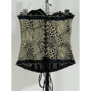 Women’s Animal Print Steampunk Corset Waist Training Burlesque Gothic Bustier M thumbnail 5