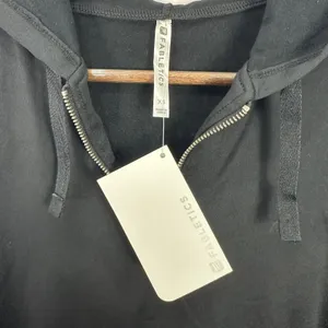 Fabletics Gigi Pullover Black Half‎ Zip Sweatshirt Mesh Pockets Athleisure XS thumbnail 3