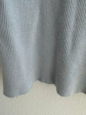 Brandy Melville light Blue Ribbed Contrast Trim Tank Top 100% Cotton thumbnail 6
