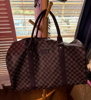 Benoss Milan Brown Checkered Weekender Duffel Travel Bag thumbnail 1
