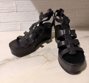 Platform Sandals Euro Summer 90s Grunge Renaissance Festival Cottage Indie Boho thumbnail 1