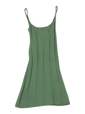 Free People Beach Green Knit Bodycon Dress thumbnail 3