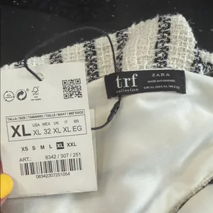 Zara Cream and Black Striped Mini Dress thumbnail 7