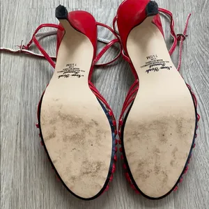 New York Transit Red Heels with Vintage Flair thumbnail 6