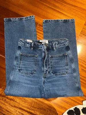 Reformation Alyssa Pocket Patch High-Rise Wide-Leg Jeans thumbnail 4