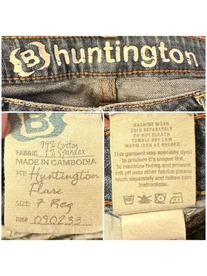 Bullhead Huntington Vintage Low Slung Stone Washed Flare Jeans Size 7 Juniors thumbnail 6