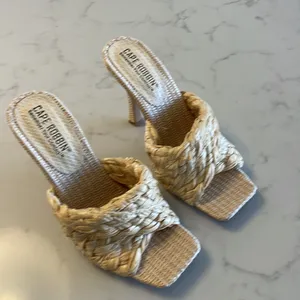 Cape Robbin Tan Woven Heels thumbnail 3