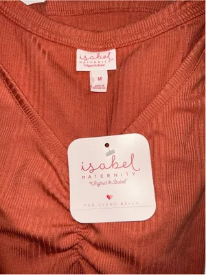 NWT Ingrid & Isabel Ribbed Maternity Tee Size Medium, Rushed On The Sides. thumbnail 5