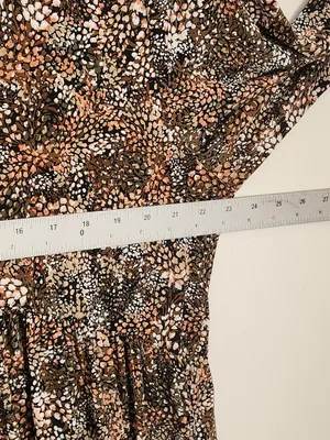 Haptics Textured Brown Floral Print Mini Dress Size 2X thumbnail 7