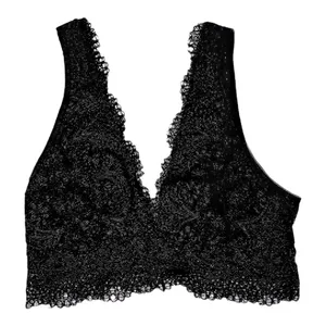 Victoria’s Secret Coquette Lace Bralette Wireless Triangle Bra Black Pull On S thumbnail 2