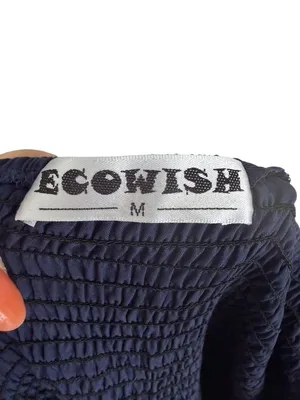 ECOWISH Navy Blue Cutout Short Sleeve Maxi Dress Size Medium thumbnail 9
