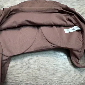 All‎ in Motion Womens Corset Sports Bra Brown Square Neck Curved Hem XSmall XS thumbnail 4