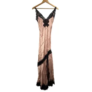Herskind Nelly Powder Pink Fairy Whimsical $398 NWT Satin Lace Maxi 4 thumbnail 2