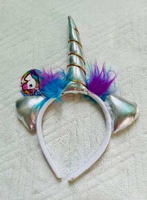 purple blue silver unicorn headband thumbnail 1