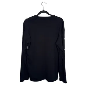Kenzo Paris Long Sleeve Top Women M Black Excellent Snap Sleeve Logo Tee thumbnail 5