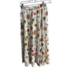 Lisa Says Gah Caviar Dreams Print Andre Midi Skirt Women’s XS White thumbnail 2