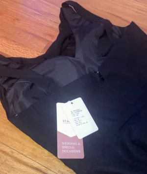 Women’s STACEES Formal Black Sweetheart Sweep Train Dress Size 12 Bust 39 New thumbnail 11