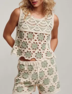 Crochet 2 piece out Green Size M thumbnail 1
