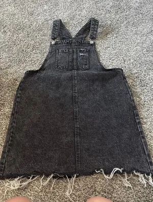 Wild Fable Overall Dress Denim Black thumbnail 1