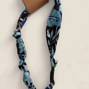 Source Unknown Blue Floral Scarf Cross Necklace Boho Hair Scarf Necklace thumbnail 4