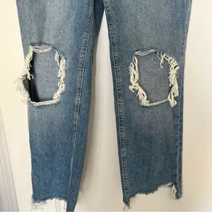 We The Free Jeans Free People Maggie Straight Leg Distressed Jeans Size 25 NWOT thumbnail 4