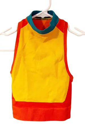 Free People Movement Ribbed Multi Color Colorblock Sleeveless Mock Neck XS/Small thumbnail 1