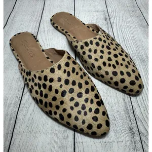 Madewell Remi Mule Leopard Print Flats Womens Size 6 Calf Hair Quiet Luxury thumbnail 2