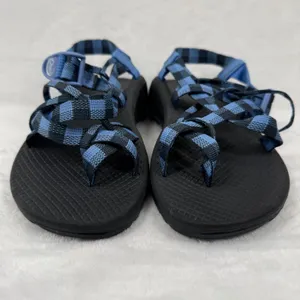 Chaco Z Cloud 2 Womens 7 Blue‎ Checkered Strappy Toe Loop Hiking Sandals J106820 thumbnail 2