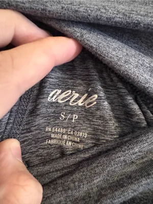 aerie Charcoal High-Waist Jogger Lounge Pants thumbnail 2